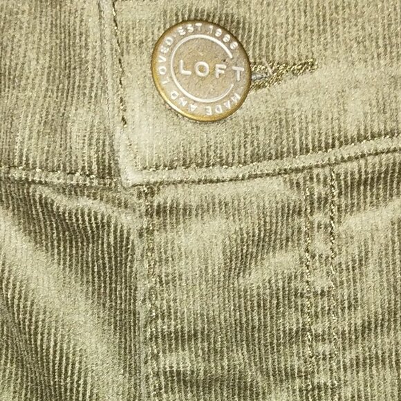 Women's Made and Loved Loft Green Corduroys Size 6/28. EUC. - Picture 7 of 8